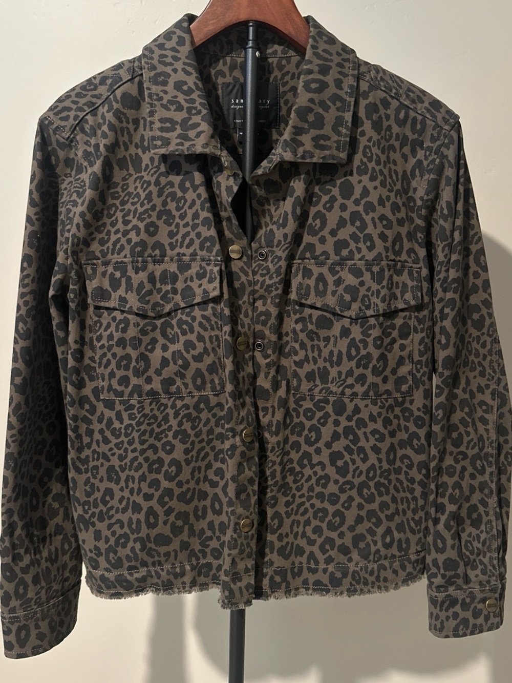 Sanctuary woman’s brown Leopard print jacket